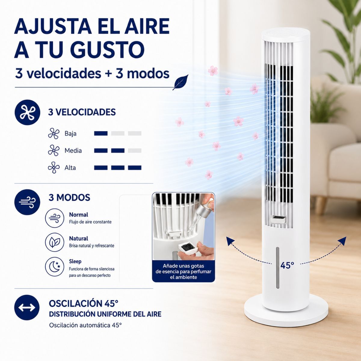 Tour de Fraîcheur Hushly avec Télécommande — photo produit 5
